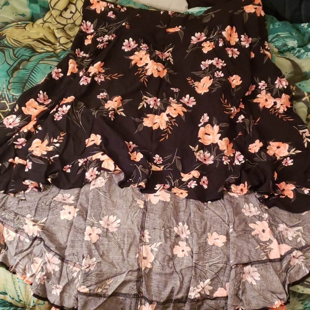 NWO High low floral skirt